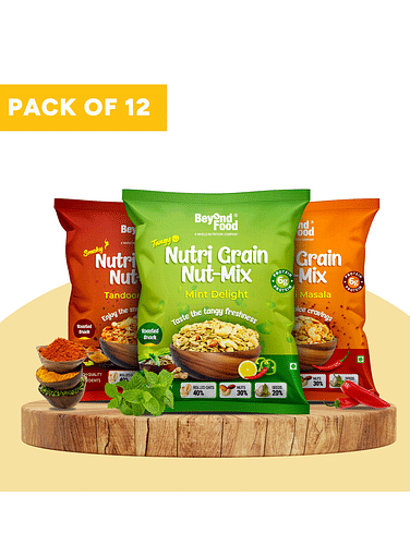 Assorted-pack-of-12-Nutri-Grain-Nut-Mix-Tandoori-Masala,-Peri-Peri-Masala-and-Mint-Delight-